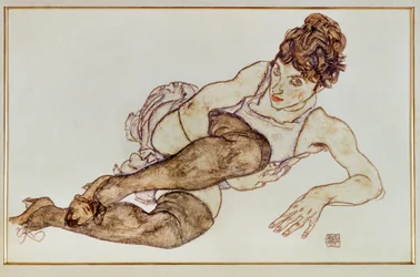 Woman with Brown Stockings