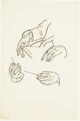 Hands, studies for a portrait of Dr. Hugo Koller