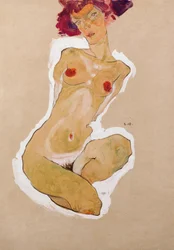 Crouching Female Nude