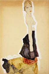 Kneeling Girl with Spanish Skirt