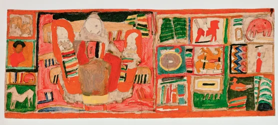 Mother with Children, with Toys in the Side Fields