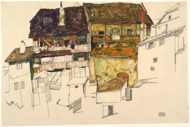 Old Houses in Krumau, 1914