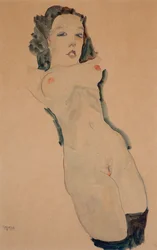 Reclining Nude with Black Stockings