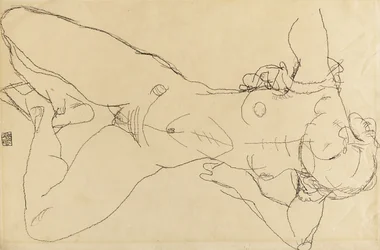 Reclining female nude, 1914