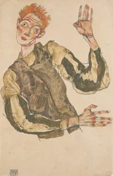 Self-Portrait with Striped Armlets, 1915