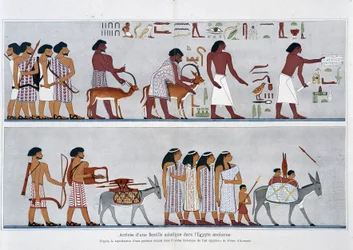 Arrival of an Asian family in ancient Egypt: From the reproduction of a mural in the 