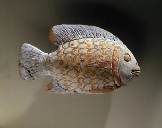 Painted pottery fish, from Egypt