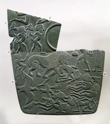 The Battlefield Palette, Depicting Captives and Slain Victims of Battle, Late Predynastic to 1st Dynasty, c.3100 BC