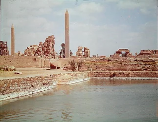 View of the Sacred Lake, Temple of Amun