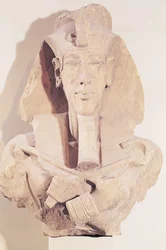Bust of Amenophis IV (Akhenaten) from the Temple of Amun, Karnak, New Kingdom, c.1353-1337 BC