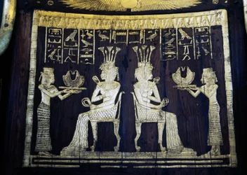 Chair Backrest Depicting Princess Sitamon, Tomb of Yuya, Valley of Kings, Egypt, New Kingdom, Dynasty XVIII