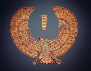 Collar in the form of the vulture goddess Nekhbet, from the tomb of Tutankhamun, New Kingdom