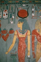 Mural Painting Depicting Goddess Isis, Tomb of Horemheb, Valley of the Kings, Luxor, Egypt