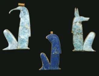 Treasures of Tutankhamon, Amulets, Tomb of Tutankhamon, Valley of the Kings, Luxor, Thebes, Egypt