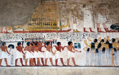 Offering Bearers and Mourners, Fresco from the Tomb of the Vizier Ramose