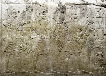 Egyptian Antiquity: Representation of Bearers of Offerings (Low Relief)