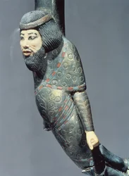 Figure of a Syrian from the end of a ceremonial cane, from the tomb of Tutankhamun
