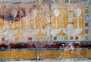 Frieze with Wishing Hieroglyphics, Mortuary Temple of Hatshepsut, Deir el-Bahari, Theban Necropolis
