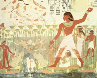 Hunting and Fishing, from the Tomb of Nakht