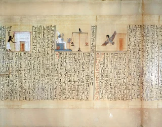Papyrus Depicting the Weighing of the Heart, from Book of the Dead of Maiherperi