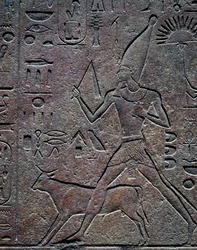 Queen Hatshepsut Accompanied by the Apis Bull During Jubilee Celebration, Relief, Temple of Amun, Karnak Temple Complex