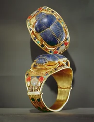 Scarab bracelet, from the Tomb of Tutankhamun, New Kingdom