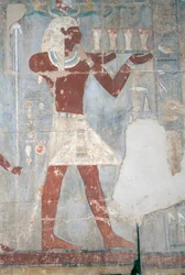 Scene with Queen Making Offering, Southeast Room, East Wall, Upper Court, Mortuary Temple of Hatshepsut, Deir el-Bahari, Theban Necropolis