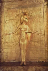 The goddess Selket on the canopic shrine, from the Tomb of Tutankhamun