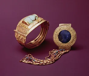 Two bracelets, from the Tomb of Tutankhamun, New Kingdom