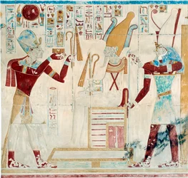 Art Egypt: Sethos Offers Ornaments to Osiris