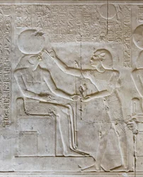 Bas-relief, Temple of Seti I, Abydos, Egypt
