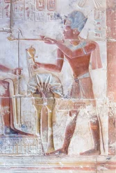 Coloured Relief, Temple of Seti I, Abydos, Egypt