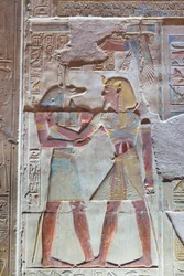 Coloured Relief, Temple of Seti I, Abydos, Egypt
