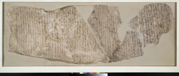 Ostracon, inscribed in hieratic in black and red with a large part of the story of Sinuhe