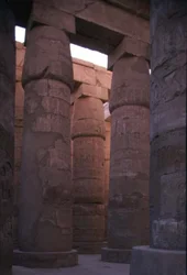 Papyrus Columns with Bud Capitals in the Hypostyle Hall of the Temple of Amun, New Kingdom