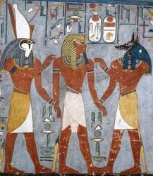 Rameses I Between Horus and Anubis