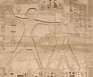 Scene of the massacre of enemies, Temple of Horus, Edfu