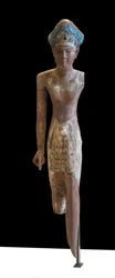 Statue of Sovereign Ramesside headdress of the blue crown and wearing the front loincloth