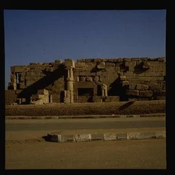 View of a wall with columns