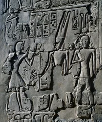 Young Ramesses II Before God Amun (detail)