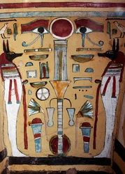 Anubis mummy, decorative detail of sarcophagus of Ankh-ef-en-Khonsu
