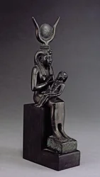 The goddess Isis suckling the infant Horus, Late Period