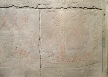 Relief Depicting a Boat Journey, from the Mastaba of Akhethotep