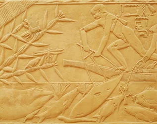 Fishing scene, from the Mastaba of Kagemni, Old Kingdom
