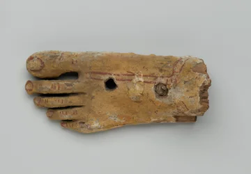 Left foot from an anthropoid coffin, 30 BC-2nd century AD
