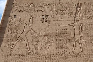Scene of the massacre of enemies, Temple of Horus, Edfu