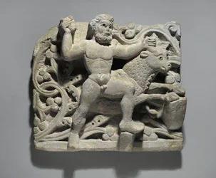 Heracles Smithing Acheloos in the Form of a Bull, from Oxyrhynchus