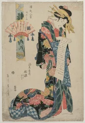 The Courtesan Aizome of the Ebiya from the Series Eight Views of the Tale of Genji