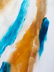 Abstract Blue Gold Flow