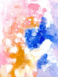 Dreamy Pink Blue Abstract